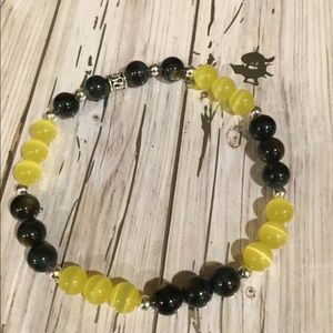 College Inspired Beaded Bracelet
